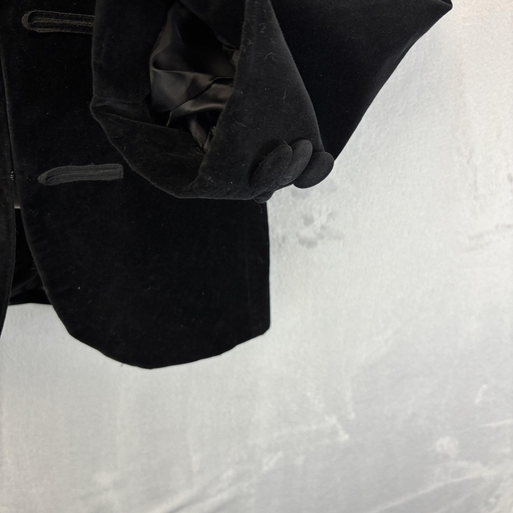 Vintage Newport‎ News Velvet Blazer Jacket Womens 16 Black Steampunk Military XL - Picture 10 of 14